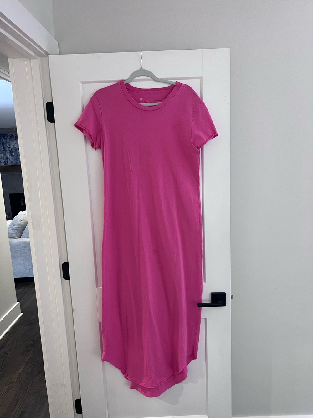 Frank & Eileen Fuchsia Short-Sleeve Maxi Dress